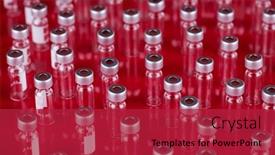  Presentation with vaccine - Theme enhanced with bottles-of-vaccine-and-syringe background and a crimson colored foreground