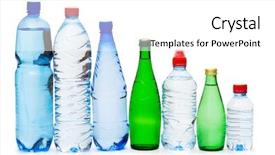  Presentation with bottles - Presentation design having bottles of water isolated background and a white colored foreground