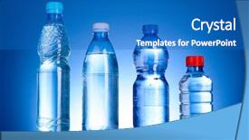  Presentation with blue water - Slides consisting of bottles of water on blue background and a teal colored foreground