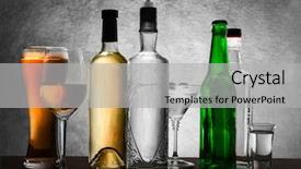  Presentation with spirit - Beautiful theme featuring bottles of wine and spirit backdrop and a light gray colored foreground