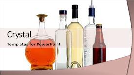  Presentation with spirits - Cool new PPT layouts with bottles of wine and spirits backdrop and a lemonade colored foreground