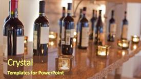  Presentation with bottling wine - Beautiful presentation theme featuring bottles of wine candles are backdrop and a tawny brown colored foreground