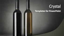  Presentation with bottling wine - Theme with bottles of wine on gray background and a dark gray colored foreground