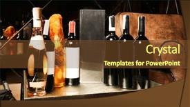  Presentation with wine store - Cool new theme with bottles of wine on table backdrop and a  colored foreground