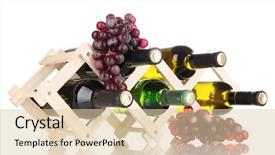  Presentation with bottles - Slide set featuring bottles-of-wine-placed background and a lemonade colored foreground