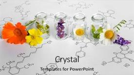  Presentation with chemistry formula - Cool new slides with bottles on paper with chemistry backdrop and a light gray colored foreground