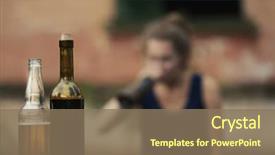  Presentation with alcohol - Audience pleasing slides consisting of bottles with alcohol on blurred backdrop and a coral colored foreground