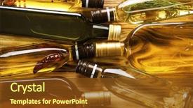  Presentation with cooking oil - Slides enhanced with bottles with different cooking oil background and a tawny brown colored foreground