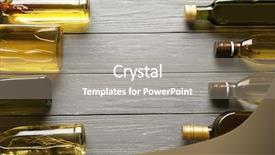  Presentation with cooking oil - Colorful theme enhanced with bottles with different cooking oil backdrop and a gray colored foreground