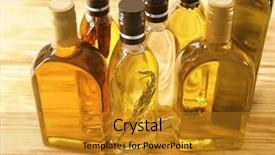  Presentation with cooking oil - Theme featuring bottles with different cooking oil background and a  colored foreground