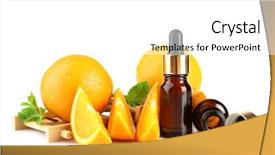  Presentation with essential oil - Audience pleasing slides consisting of bottles with essential oil backdrop and a white colored foreground