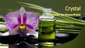  Presentation with palm oil - Cool new presentation with bottles with essential oil backdrop and a tawny brown colored foreground