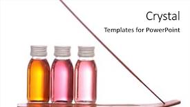  Presentation with oils - Slides featuring bottles with essential oils isolated on white background background and a white colored foreground