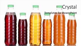  Presentation with juice - Cool new theme with bottles with juice isolated backdrop and a white colored foreground