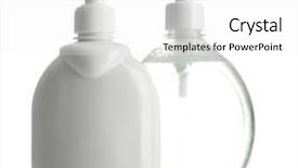  Presentation with liquid - Beautiful slides featuring bottles with liquid soap isolated on white backdrop and a white colored foreground