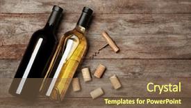  Presentation with bottles - Beautiful slides featuring bottles with red and white backdrop and a violet colored foreground