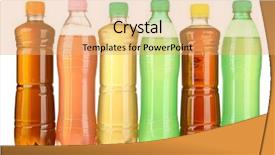  Presentation with bottle - Amazing slide deck having bottles with tasty drinks isolated backdrop and a yellow colored foreground