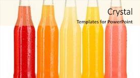  Presentation with bottles - Theme having bottles with tasty drinks isolated background and a blonde colored foreground