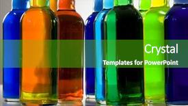  Presentation with soda - Beautiful PPT theme featuring bottles backdrop and a shamrock green colored foreground