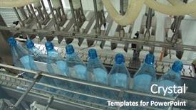  Presentation with water plant - Amazing theme having bottling soda-water backdrop and a ocean colored foreground