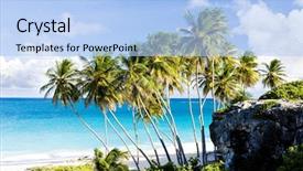  Presentation with caribbean - Audience pleasing presentation consisting of bottom bay barbados caribbean backdrop and a light blue colored foreground