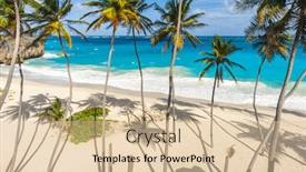  Presentation with paradise island - Audience pleasing PPT theme consisting of bottom-bay-is-one backdrop and a lemonade colored foreground