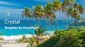  Presentation with paradise island - Cool new slide set with bottom bay is one of the most beautiful beaches on the caribbean island of barbados it is a tropical paradise with palms hanging over turquoise sea backdrop and a teal colored foreground