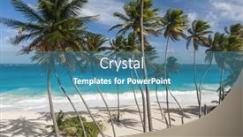  Presentation with paradise island - Presentation with bottom-bay-is-one background and a  colored foreground