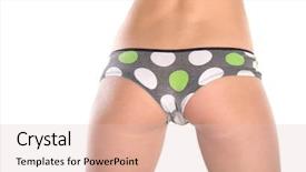  Presentation with hot air balloons racing - Slide deck with bottom curved line - hot woman buttocks background and a  colored foreground