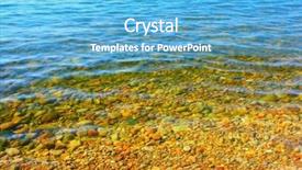  Presentation with coast line - Beautiful theme featuring bottom curved line - lake coast with pury water backdrop and a light blue colored foreground