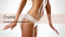  Presentation with perfect - Beautiful theme featuring bottom line - perfect female body isolated backdrop and a coral colored foreground