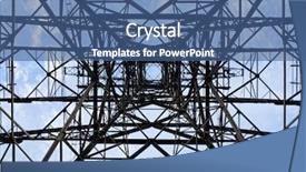  Presentation with power transmission - Amazing presentation having bottom mesh transmission power towers backdrop and a ocean colored foreground