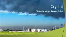  Presentation with utilities - Amazing presentation having bottom-of-a-tornadic-supercell backdrop and a ocean colored foreground