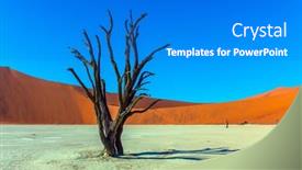  Presentation with clay - Beautiful theme featuring bottom-of-the-dried-lake backdrop and a cobalt blue colored foreground