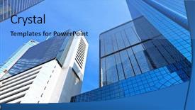  Presentation with simple japan hong kong - Presentation theme with bottom up - skyscraper in hong kong background and a light blue colored foreground