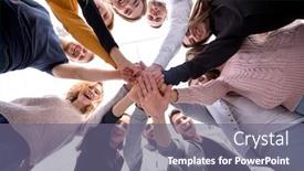  Presentation with people unity - Slides with bottom-view-a-group background and a gray colored foreground