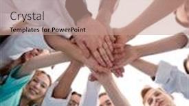  Presentation with medical - Cool new PPT theme with bottom-view-a-group backdrop and a coral colored foreground