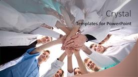  Presentation with medical - Slides enhanced with bottom-view-a-group background and a light gray colored foreground