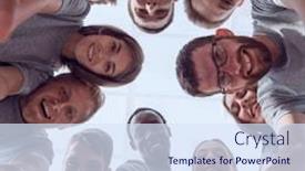  Presentation with successful - Presentation theme with bottom-view-a-group background and a sky blue colored foreground