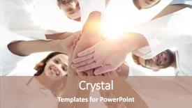  Presentation with team health - Amazing slide deck having bottom view a team backdrop and a  colored foreground