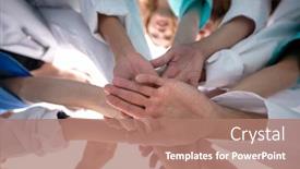  Presentation with unity - Theme featuring bottom-view-group-of-diverse background and a coral colored foreground