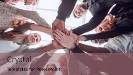  Presentation with group - Beautiful PPT layouts featuring bottom-view-group-of-happy backdrop and a violet colored foreground