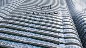  Presentation with skyscraper - Slide deck having bottom-view-of-skyscraper-tower background and a light gray colored foreground