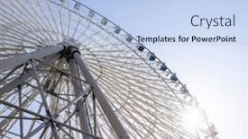  Presentation with ferris wheel - Presentation theme featuring bottom-view-of-the-ferris background and a  colored foreground