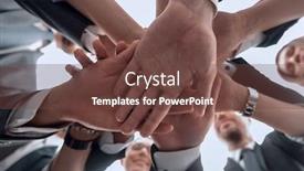  Presentation with unity - Slides with bottom-view-the-business-team background and a tawny brown colored foreground