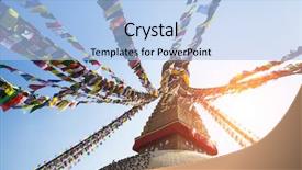 Presentation with stupa - Colorful PPT theme enhanced with boudhanath stupa - symbol kathmandu nepal backdrop and a light blue colored foreground
