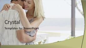  Presentation with romantic birthday couple celebrate - Amazing slide set having bouffant cap - romantic young couple embracing backdrop and a  colored foreground