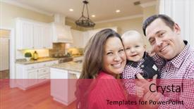  Presentation with follow up a family - Beautiful PPT layouts featuring bought - young happy family inside beautiful backdrop and a red colored foreground