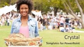  Presentation with fresh bread subway food - Cool new presentation design with bought at outdoor farmers market backdrop and a blonde colored foreground