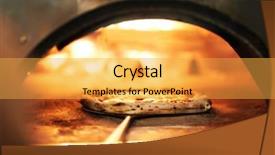  Presentation with pizza - Beautiful slide set featuring boulanger - special tray with handle backdrop and a yellow colored foreground